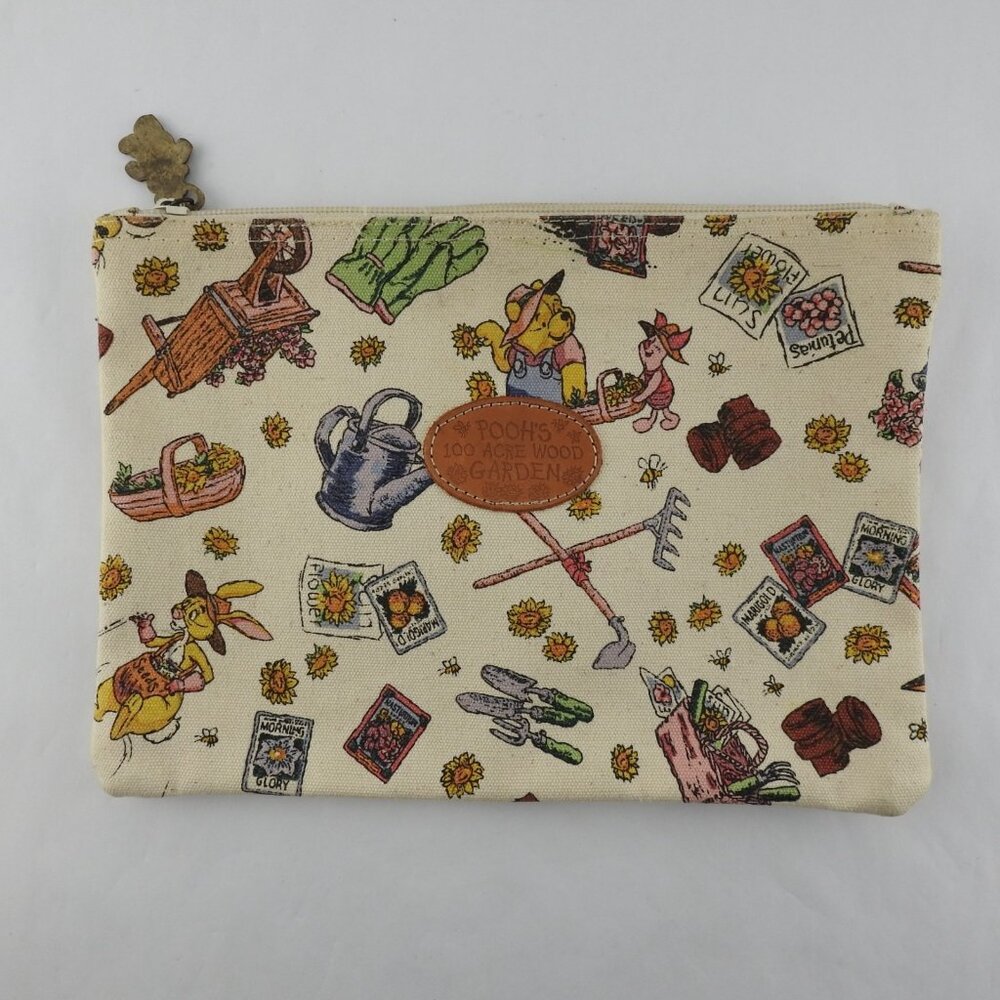 Winnie The Pooh Hundred Acre Wood Garden Canvas Pouch Bag Dinsey Store